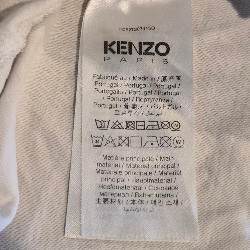 Kenzo Paris Boke Flower Graphic Tee Cream White Short‎ Sleeve T-Shirt Size M - Picture 5 of 8